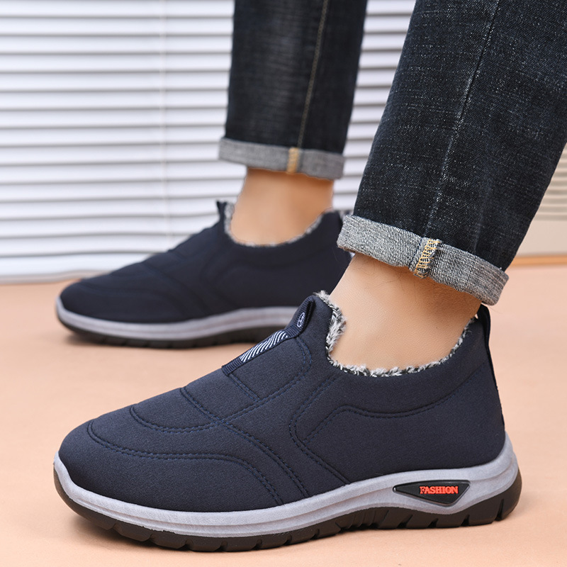 Men Shoes Boots - รองเท้าผ้าฝ้ายบุขนหนาสำหรับฤดูหนาว รองเท้าบูทผู้หญิง รองเท้าผู้ชาย รองเท้าผู้สูงอายุ ใส่สบาย ขนาดใหญ่