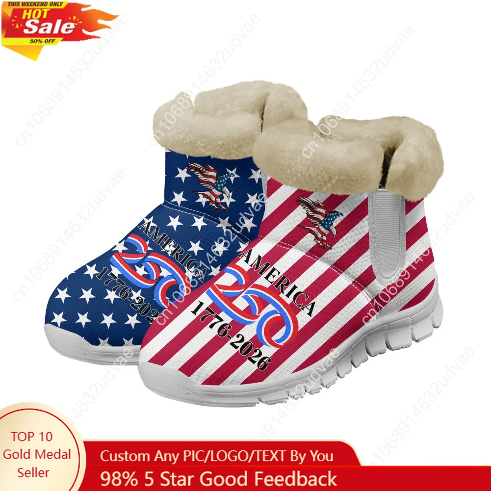Men Shoes Boots - อเมริกา ฉลองครบรอบ 250 ปี 1776-2026 รองเท้าบูทผ้าพลัฌ
