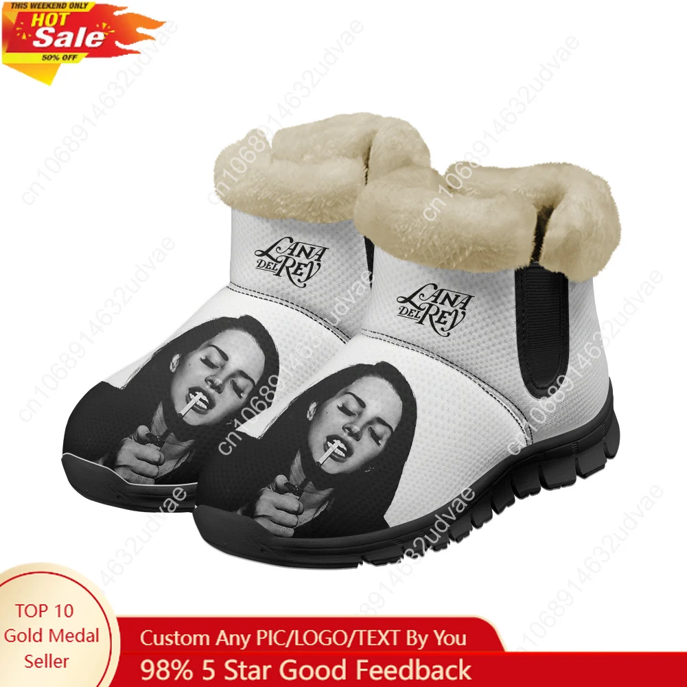 Men Shoes Boots - รองเท้าบูทตุ๊กตา Lana Del Rey สำหรับผู้ชายและผู้หญิง รองเท้าผ้าใบกันหนาว