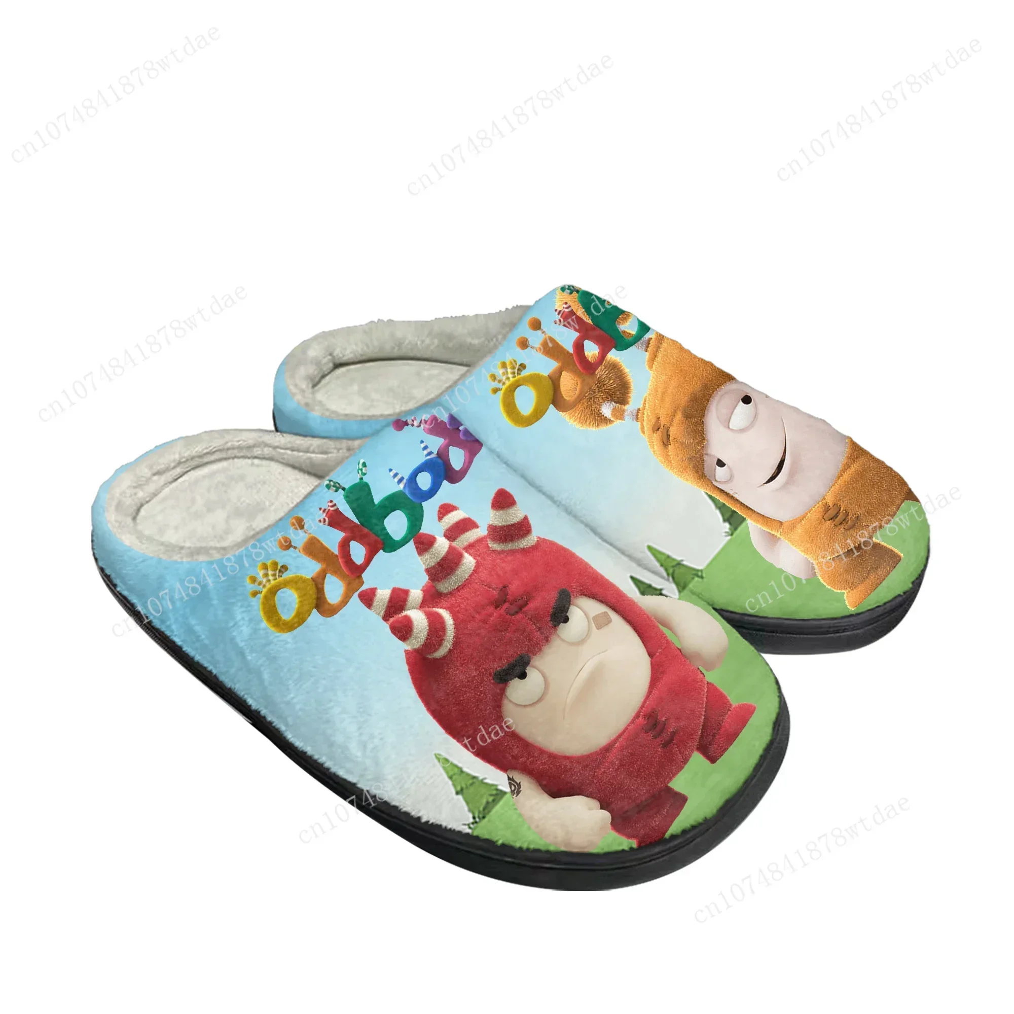 Men Shoes Singapore - รองเท้าแตะผ้าฝ้าย Oddbods สำหรับผู้ชายและผู้หญิง รองเท้าแตะในห้องนอนแบบนุ่มสบาย ช่วยรักษาความอบอุ่น รองเท้าแตะในบ้านลายอนิเมะสั่งทำพิเศษจากสิงคโปร์