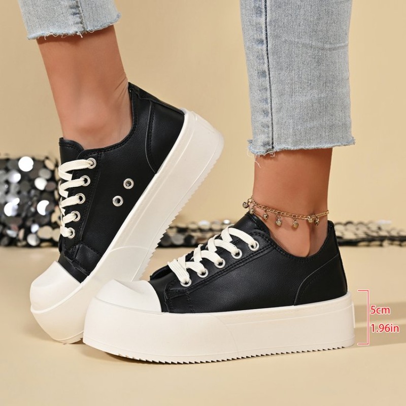 Canvas Sneaker High - 2026 รองเท้าแพลตฟอร์มสำหรับคู่รัก รองเท้าบอร์ดหุ้มข้อสูง ดีไซน์หรูหรา รองเท้าลำลองแบบสวมสบาย ระบายอากาศได้ดี