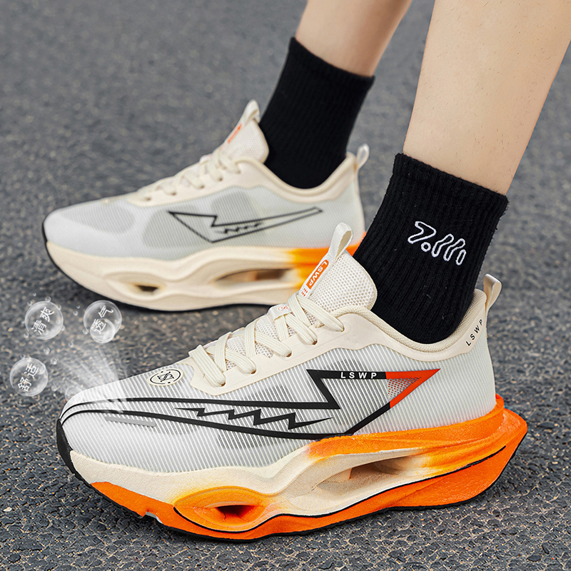 Canvas Sneaker High - รองเท้าผ้าใบกีฬาแบบคาร์บอนเต็มแผ่น แห้งเร็ว ด้านบนเป็นผ้าถัก พื้นรองเท้ากลางแบบสปริงแบ็คสูง พื้นรองเท้าด้านนอกกันลื่น ทนทานต่อการสึกหรอ
