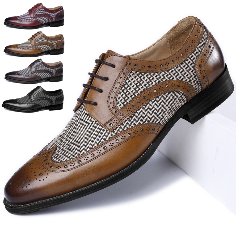 Oxford Brogue Leather - ใหม่ Oxford รองเท้าธุรกิจผู้ชายนุ่มหนังสบายๆรองเท้า Breathable ผู้ชายรองเท้า Loafers