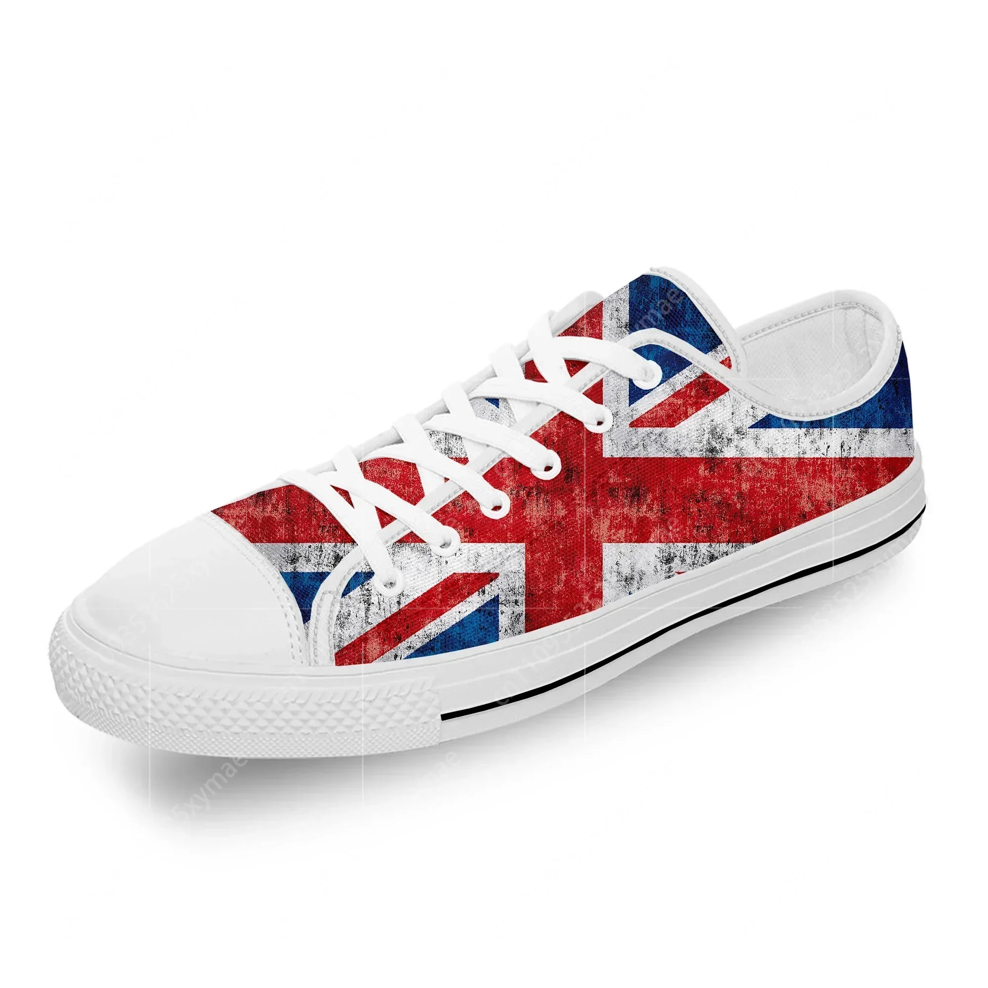 Men Shoes Uk - อังกฤษ ธงชาติอังกฤษ ยูเค ยูเนี่ยนแจ็ค ผ้าสีขาว แฟชั่น