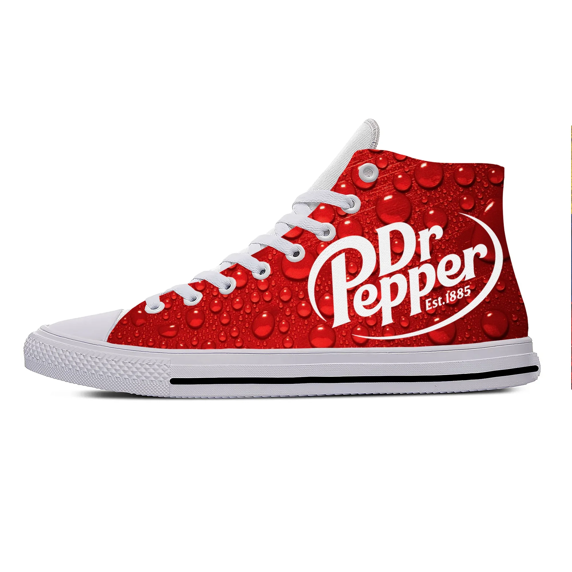 Canvas Sneaker High - ดีอาร์ เปปเปอร์ ไฮท็อปรองเท้าผ้าใบบุรุษสตรีวัยรุ่นรองเท้าลำลองผ้าใบรองเท้าพิมพ์ 3D รองเท้าคอสเพลย์ระบายอากาศได้ดีรองเท้าน้ำหนักเบา