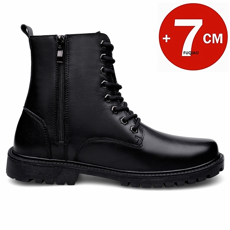 รองเท้าบูทหนังแท้ผู้ชาย บุขนอุ - Men'S Shoes Height Increase บทวิจารณ์และราคา