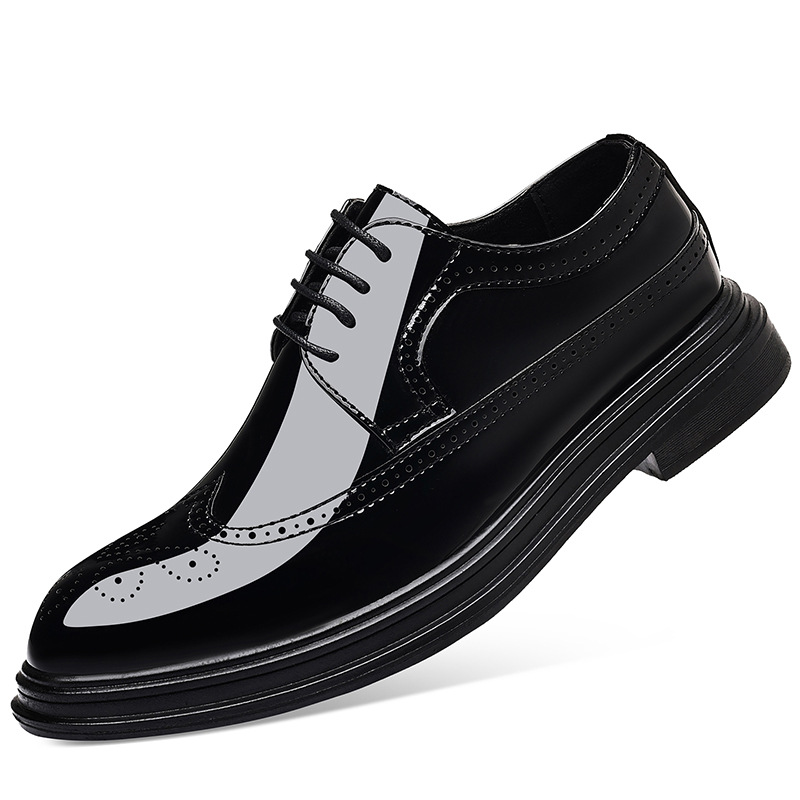 รองเท้าหนังแก้วผู้ชายแบบ Brogu - Oxford Brogue Leather บทวิจารณ์และราคา