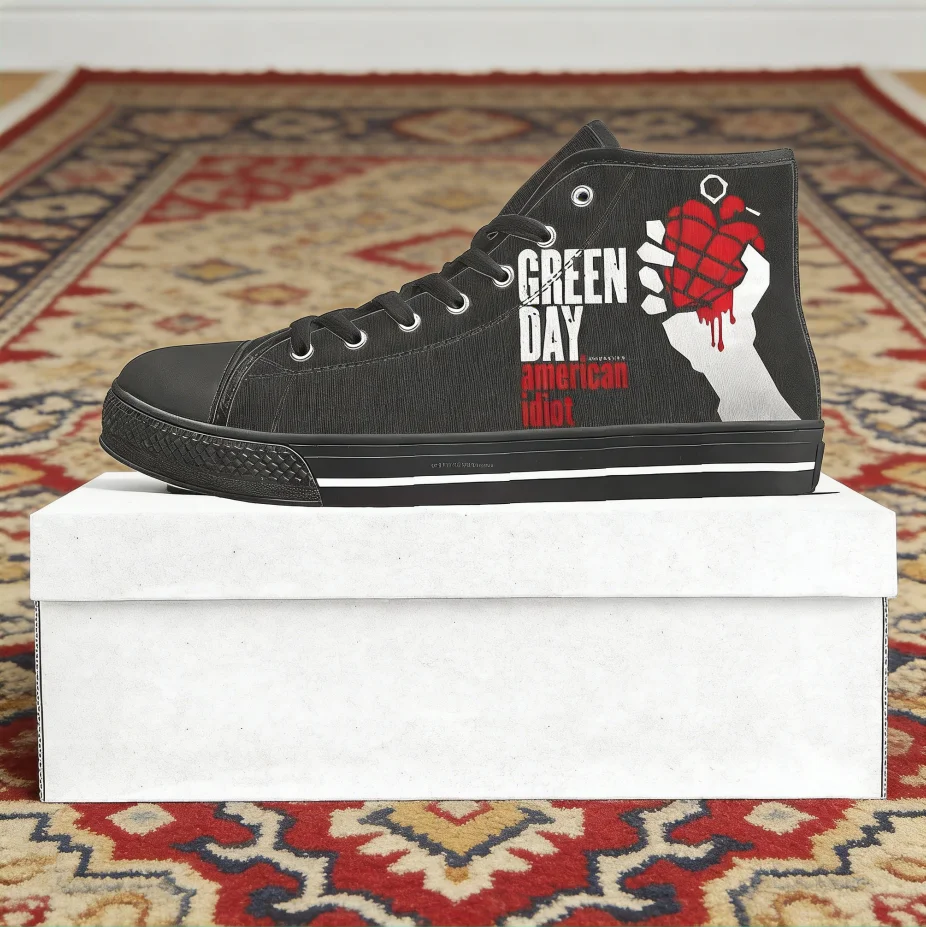 รองเท้าผ้าใบหุ้มข้อสูงลายวงกรี - Canvas Sneaker High บทวิจารณ์และราคา
