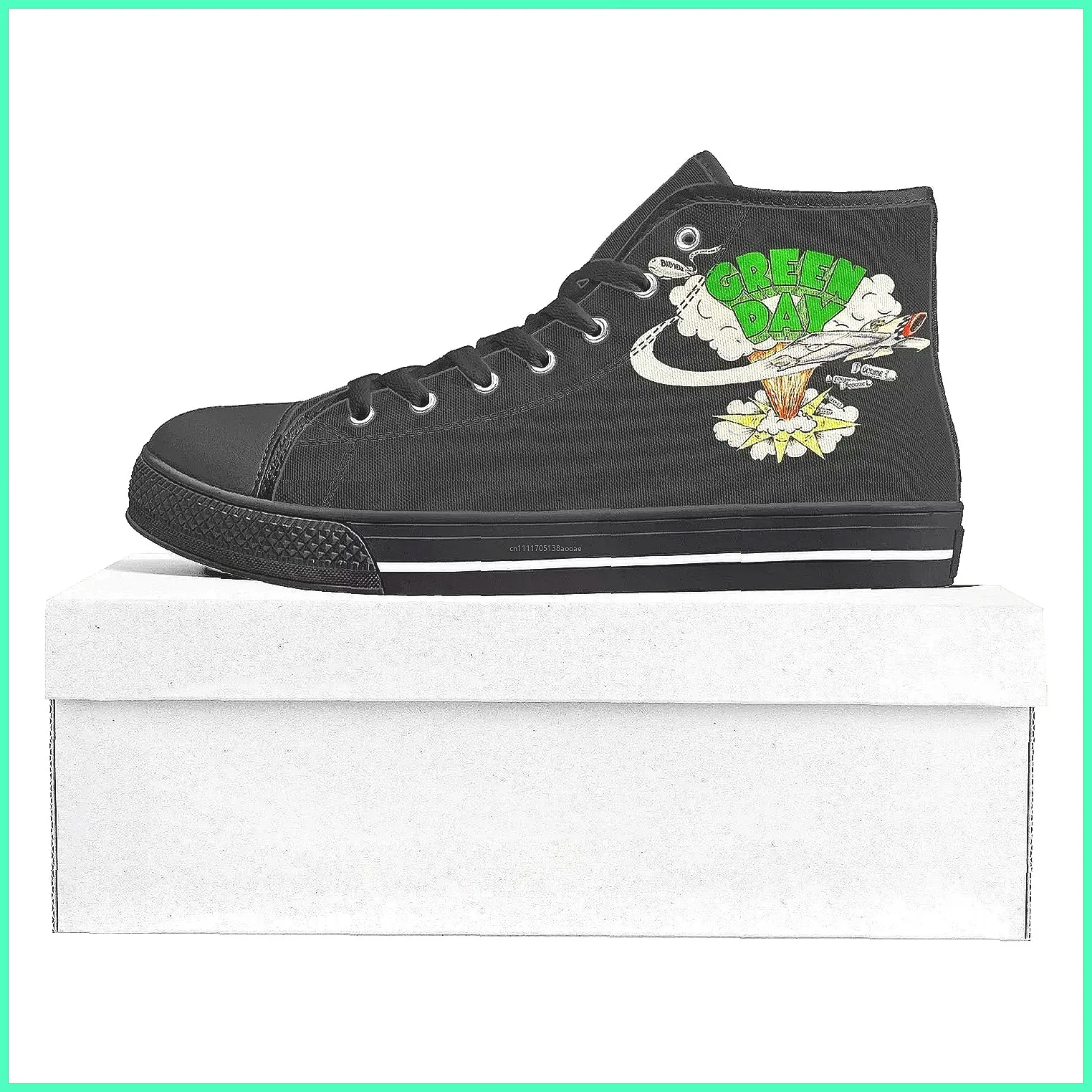 รองเท้าผ้าใบหุ้มข้อสูงลายวงกรี - Canvas Sneaker High บทวิจารณ์และราคา