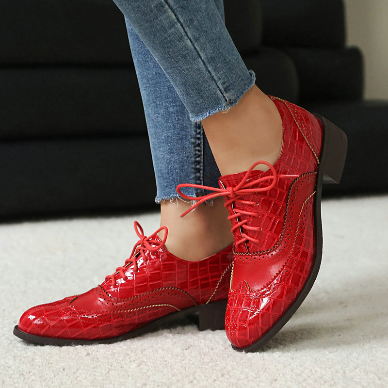 รองเท้าอ็อกซ์ฟอร์ดลายหินสำหรับ - Oxford Brogue Leather บทวิจารณ์และราคา