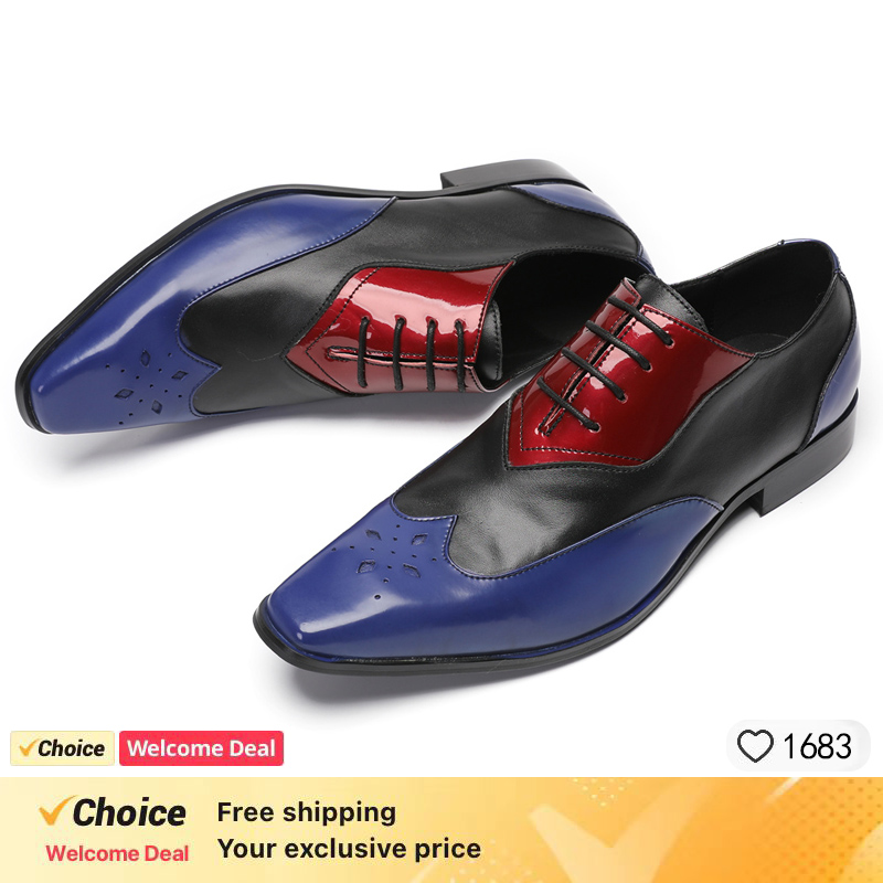 รองเท้าผ้าอ็อกซ์ฟอร์ดสุดหรูสำห - Oxford Brogue Leather บทวิจารณ์และราคา