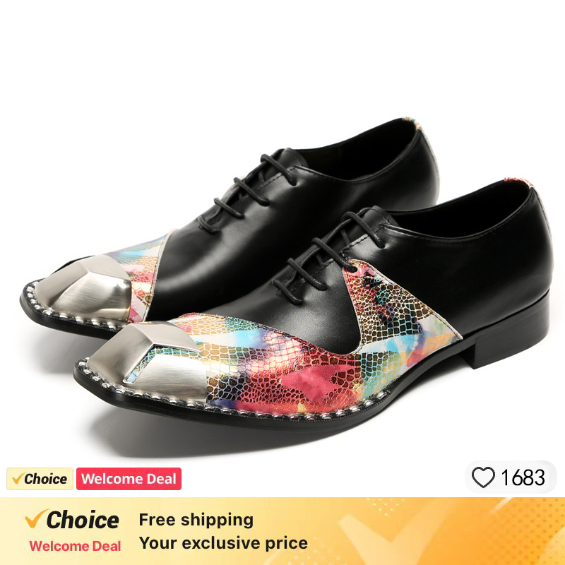 รองเท้าผ้าอ็อกซ์ฟอร์ดสุดหรูสำห - Oxford Brogue Leather บทวิจารณ์และราคา