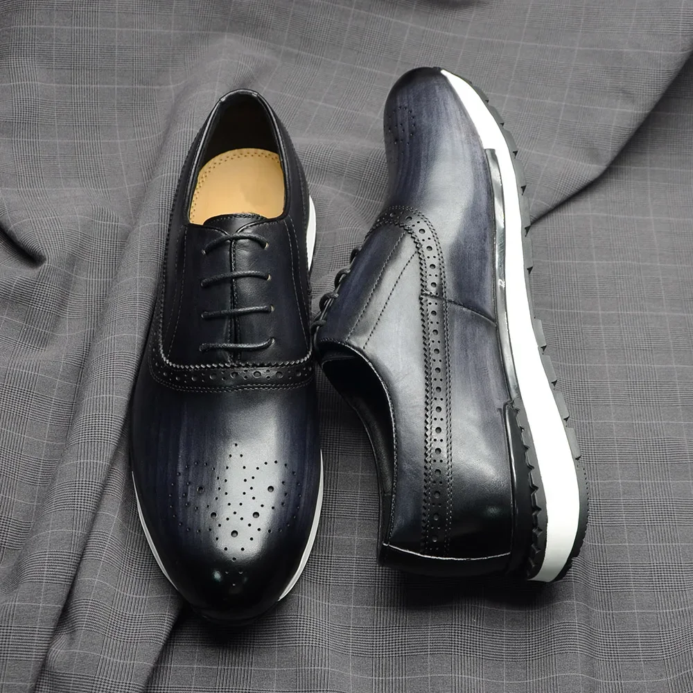 10 สี รองเท้าหนังแท้ทำมือ รองเ - Oxford Brogue Leather บทวิจารณ์และราคา