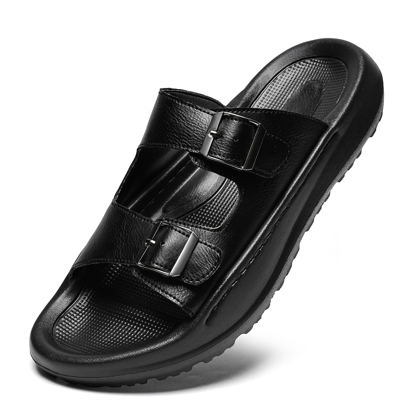 บุรุษสวมรองเท้าแตะหนังรองเท้าแ - Men Shoes Velcro บทวิจารณ์และราคา