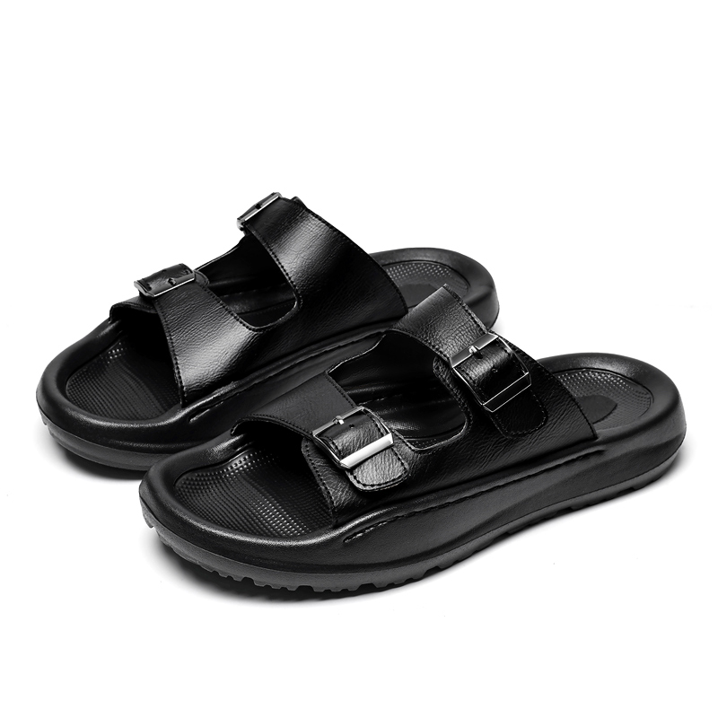 บุรุษสวมรองเท้าแตะหนังรองเท้าแ - Men Shoes Velcro บทวิจารณ์และราคา