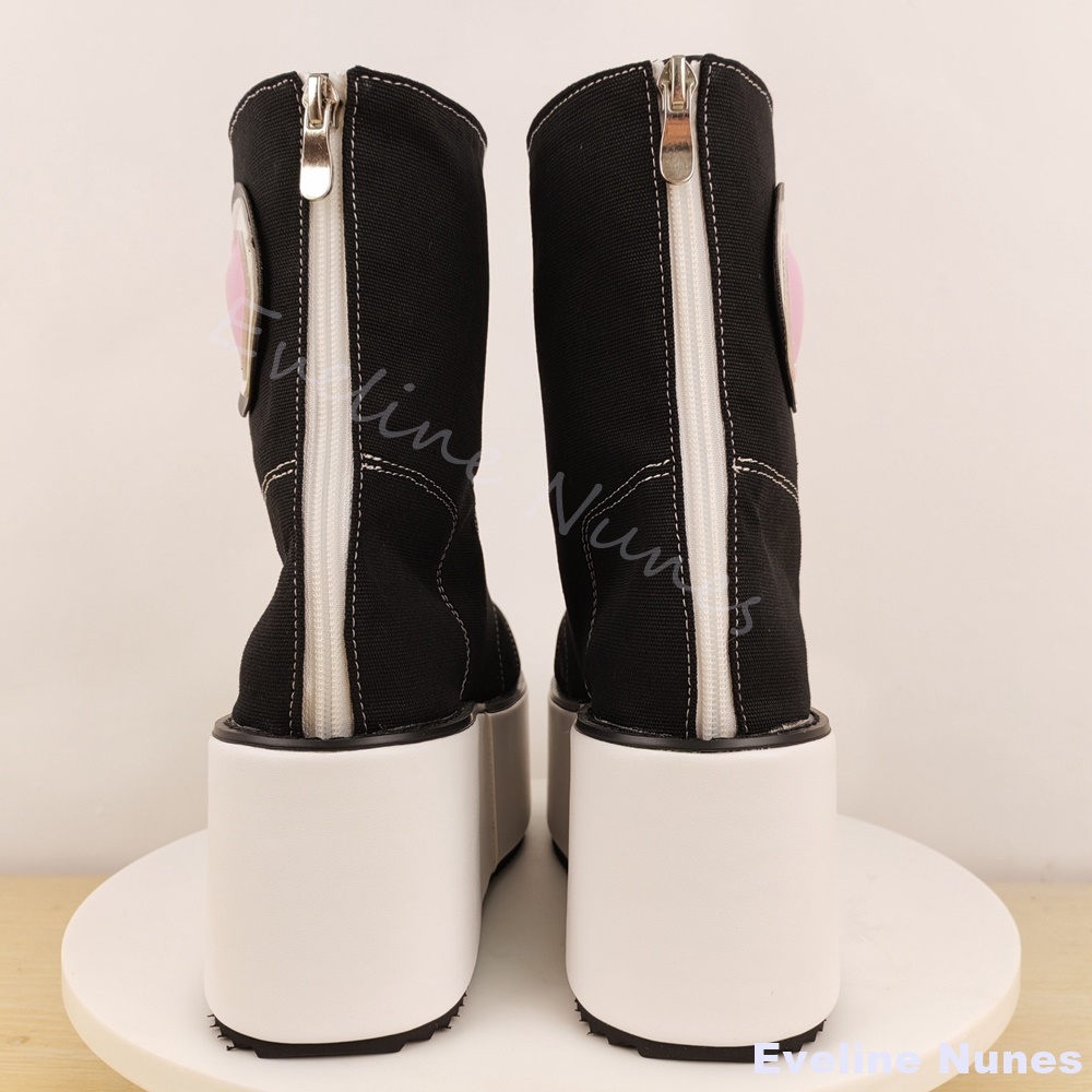 รองเท้าผ้าใบหุ้มข้อพื้นหนาสำหร - Canvas Sneaker High บทวิจารณ์และราคา