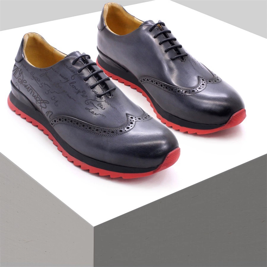 รองเท้าผ้าใบอ็อกซ์ฟอร์ดผู้ชาย  - Oxford Brogue Leather บทวิจารณ์และราคา