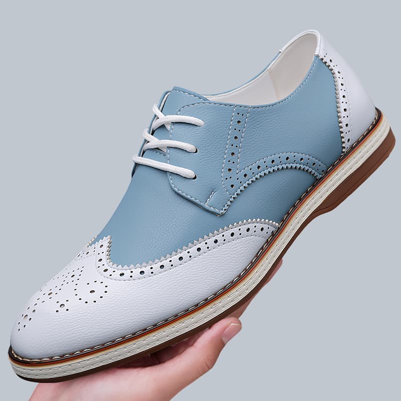 รองเท้าออกซ์ฟอร์ดแบบผูกเชือกสี - Oxford Brogue Leather บทวิจารณ์และราคา