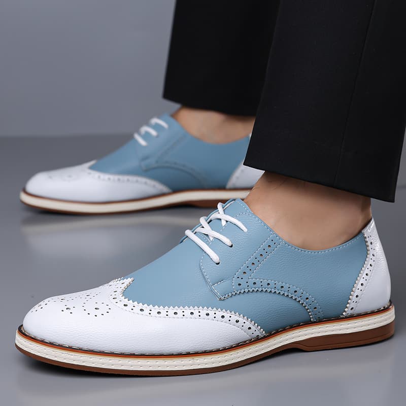 รองเท้าออกซ์ฟอร์ดแบบผูกเชือกสี - Oxford Brogue Leather บทวิจารณ์และราคา