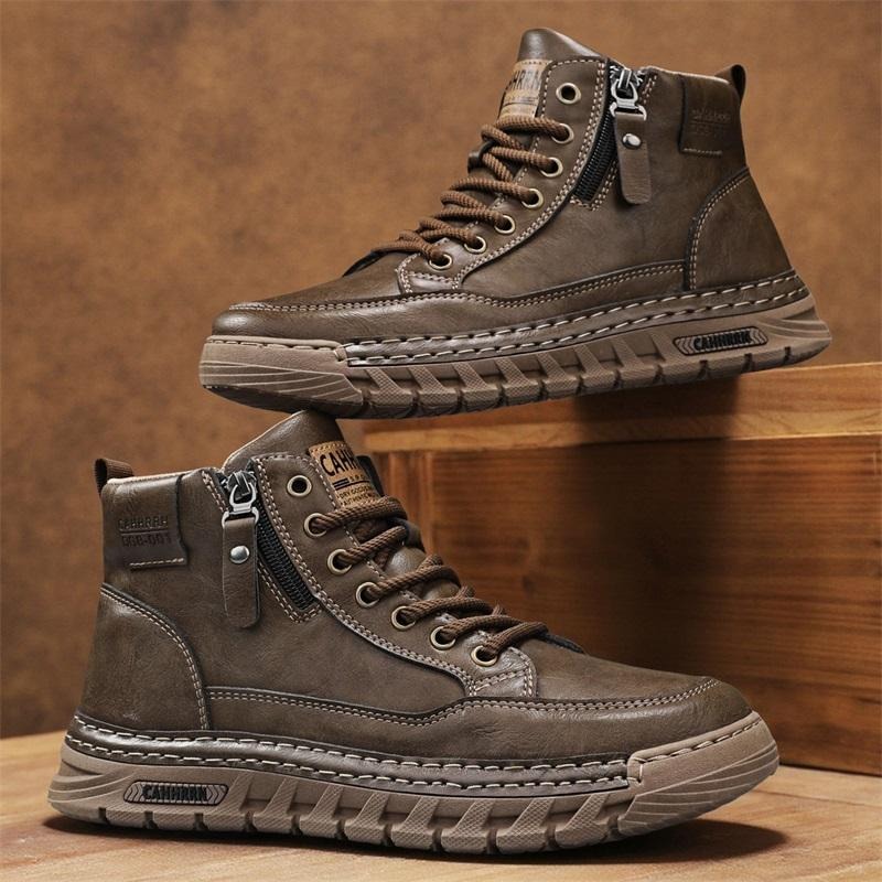 รองเท้าบูทหุ้มข้อหนังผู้ชาย รอ - Men Shoes Boots บทวิจารณ์และราคา