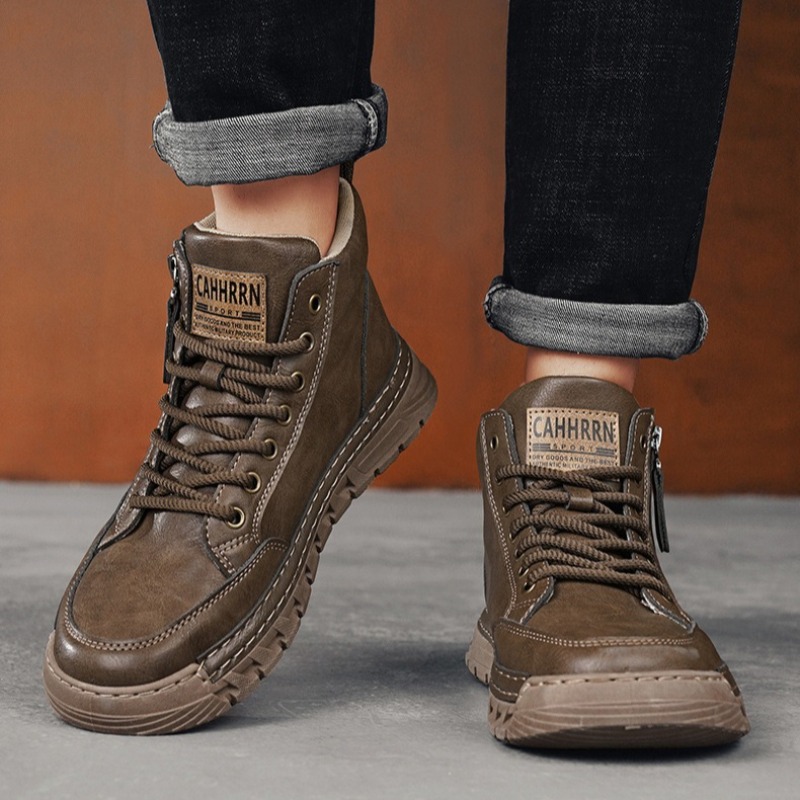 รองเท้าบูทหุ้มข้อหนังผู้ชาย รอ - Men Shoes Boots บทวิจารณ์และราคา