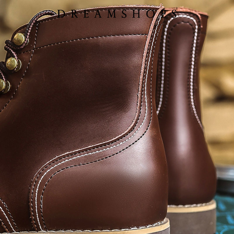 รองเท้าบูทข้อเท้าหนังวัวแท้ทรง - Men Shoes Boots บทวิจารณ์และราคา