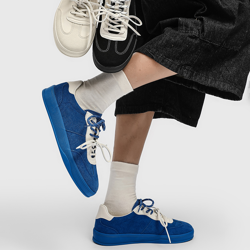 รองเท้าผ้าใบผู้ชายสไตล์เรโทร ด - Men Shoes Velcro บทวิจารณ์และราคา