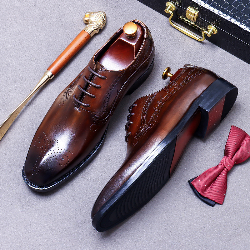 รองเท้าอ็อกซ์ฟอร์ดแบบ Brogue ห - Oxford Brogue Leather บทวิจารณ์และราคา