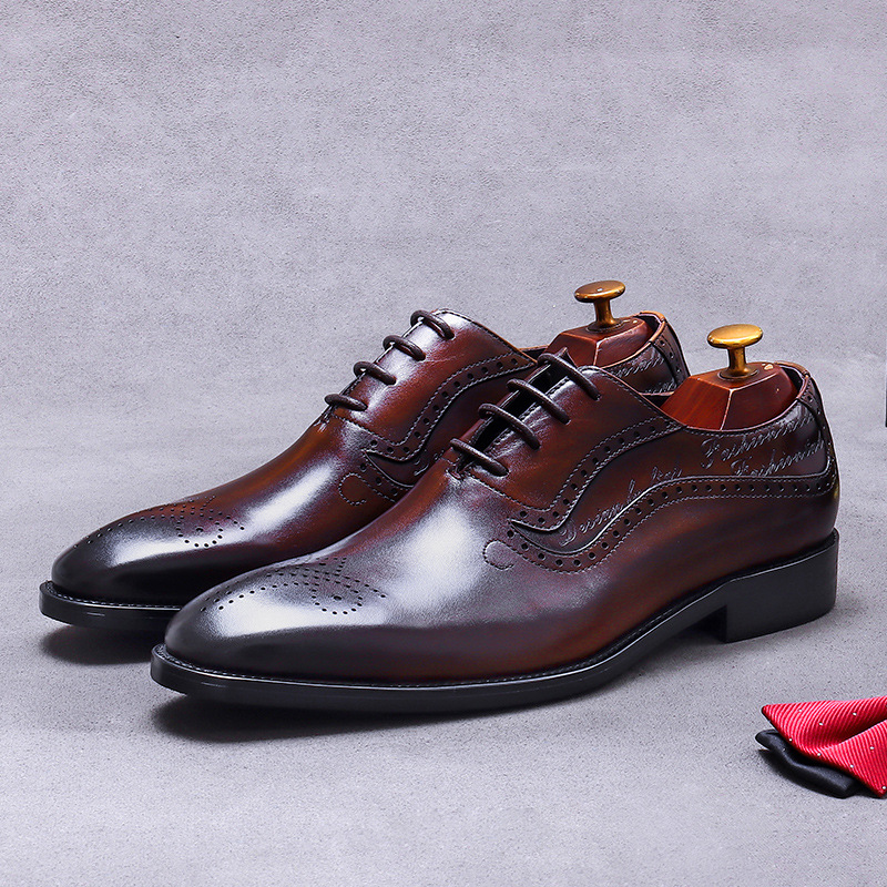 รองเท้าอ็อกซ์ฟอร์ดแบบ Brogue ห - Oxford Brogue Leather บทวิจารณ์และราคา