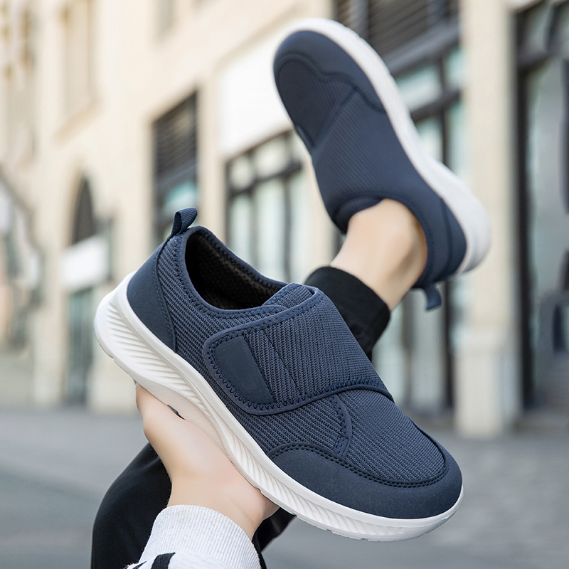 รองเท้าลำลองผู้ชายผ้าตาข่ายระบ - Men Shoes Velcro บทวิจารณ์และราคา