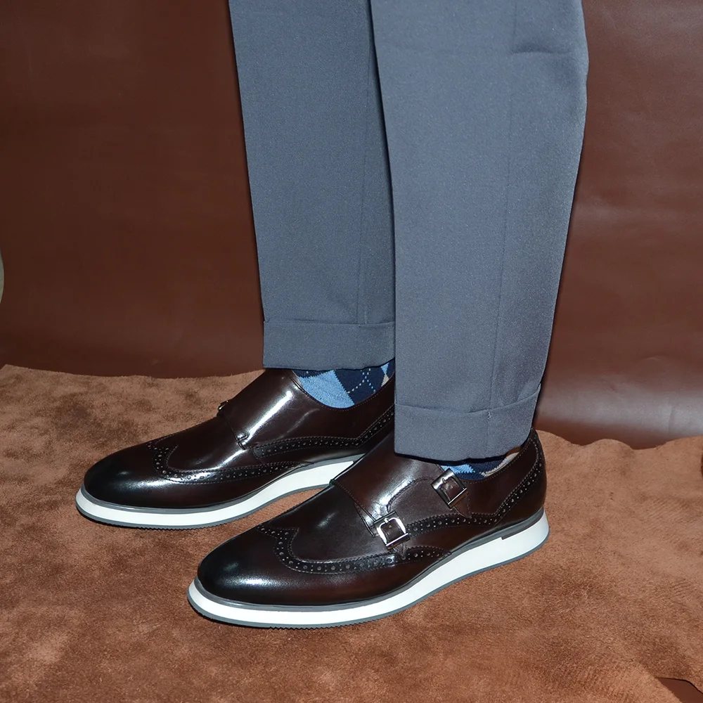 รองเท้าผู้ชายสไตล์ยุโรปสุดหรู  - Oxford Brogue Leather บทวิจารณ์และราคา