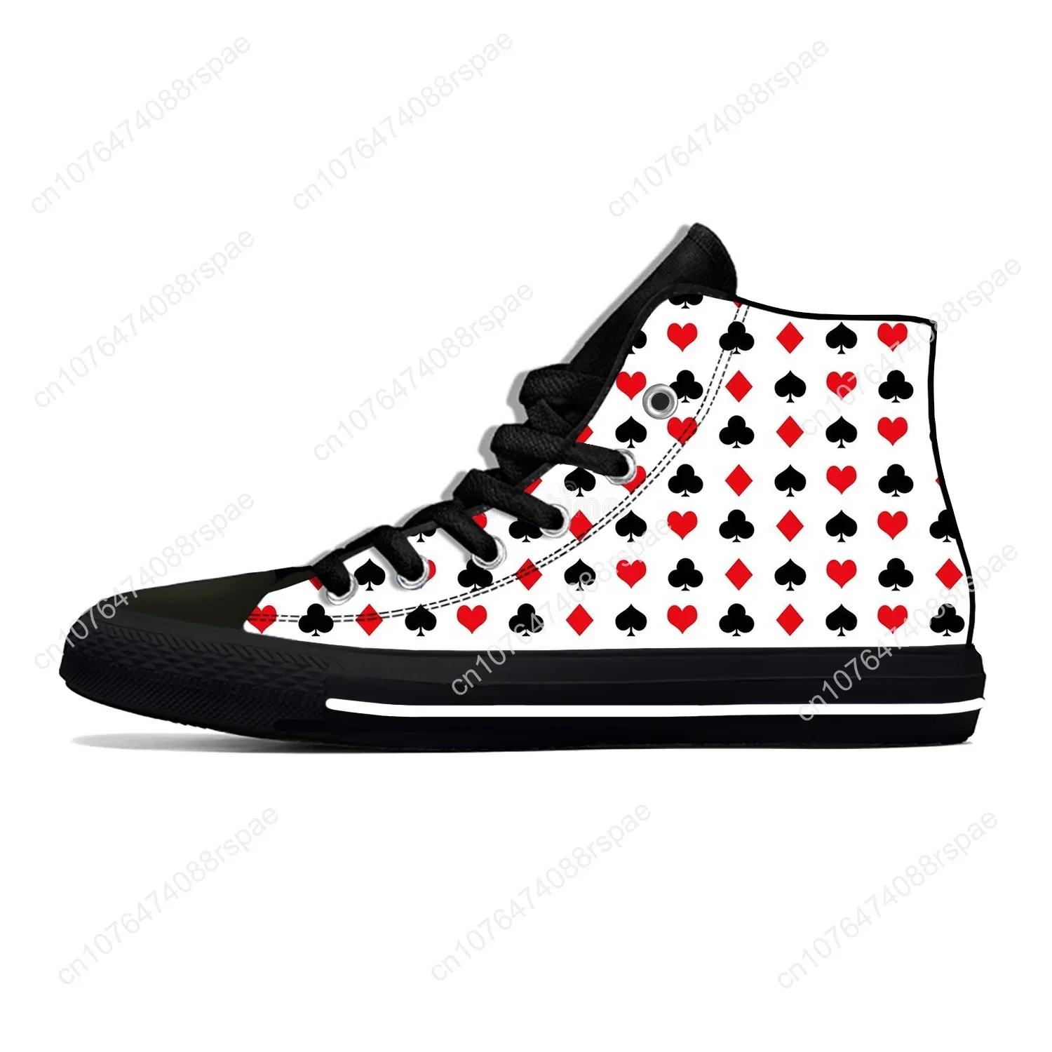 ฤดูร้อนเล่นการ์ดสัญลักษณ์โป๊กเ - Canvas Sneaker High บทวิจารณ์และราคา