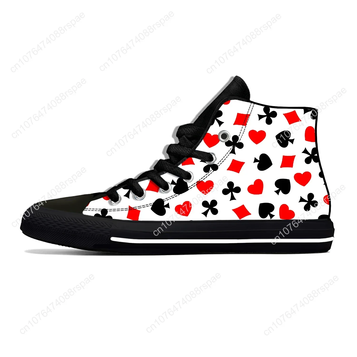 ฤดูร้อนเล่นการ์ดสัญลักษณ์โป๊กเ - Canvas Sneaker High บทวิจารณ์และราคา