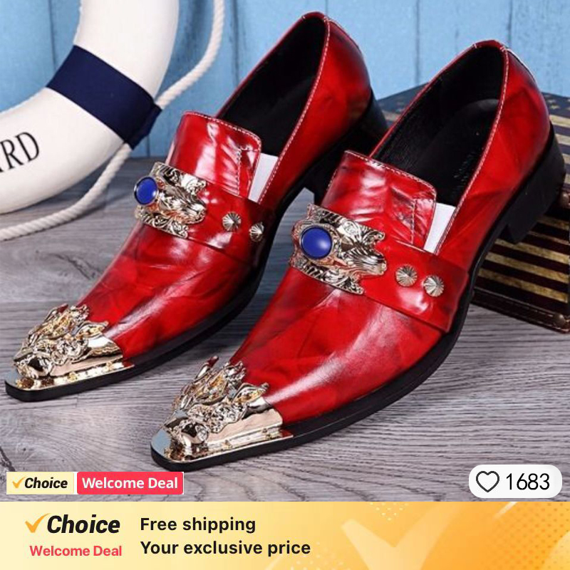 รองเท้าผู้ชายอิตาเลี่ยนสไตล์ชี - Oxford Brogue Leather บทวิจารณ์และราคา