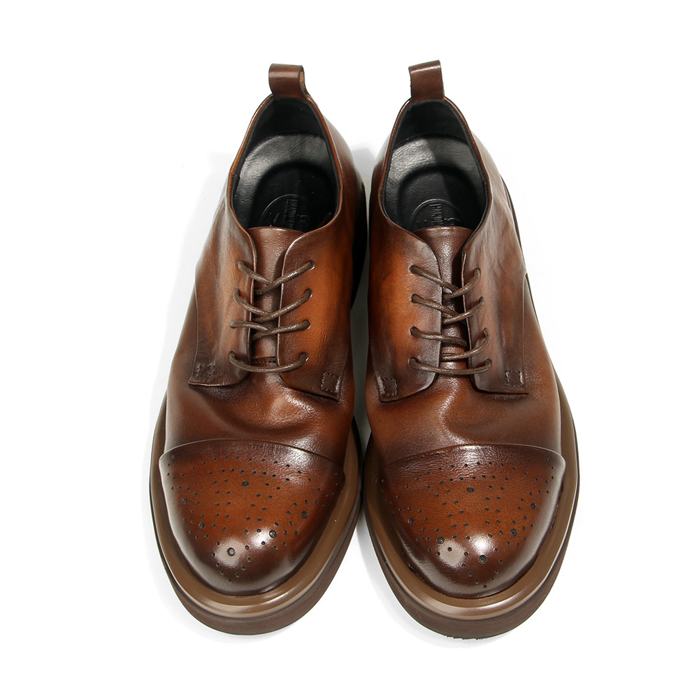 คุณภาพสูงของแท้หนังผู้ชาย Brog - Oxford Brogue Leather บทวิจารณ์และราคา