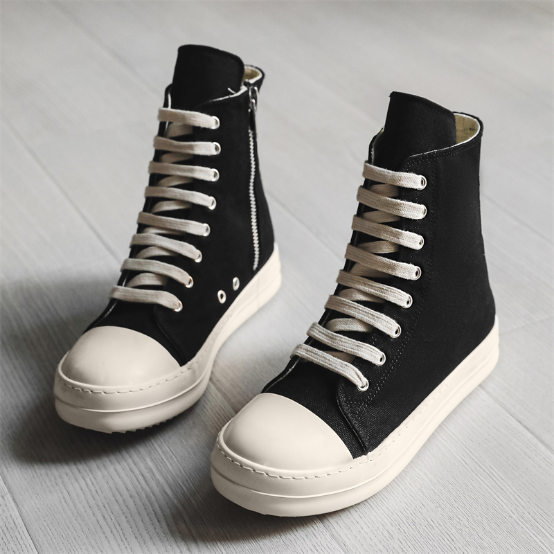 รองเท้าผ้าใบผู้ชายยอดนิยม รองเ - Canvas Sneaker High บทวิจารณ์และราคา