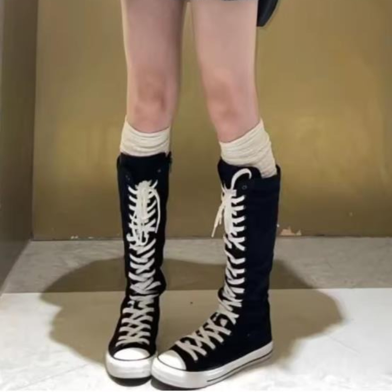 2026 รองเท้าผู้หญิงรองเท้าผ้าใ - Canvas Sneaker High บทวิจารณ์และราคา