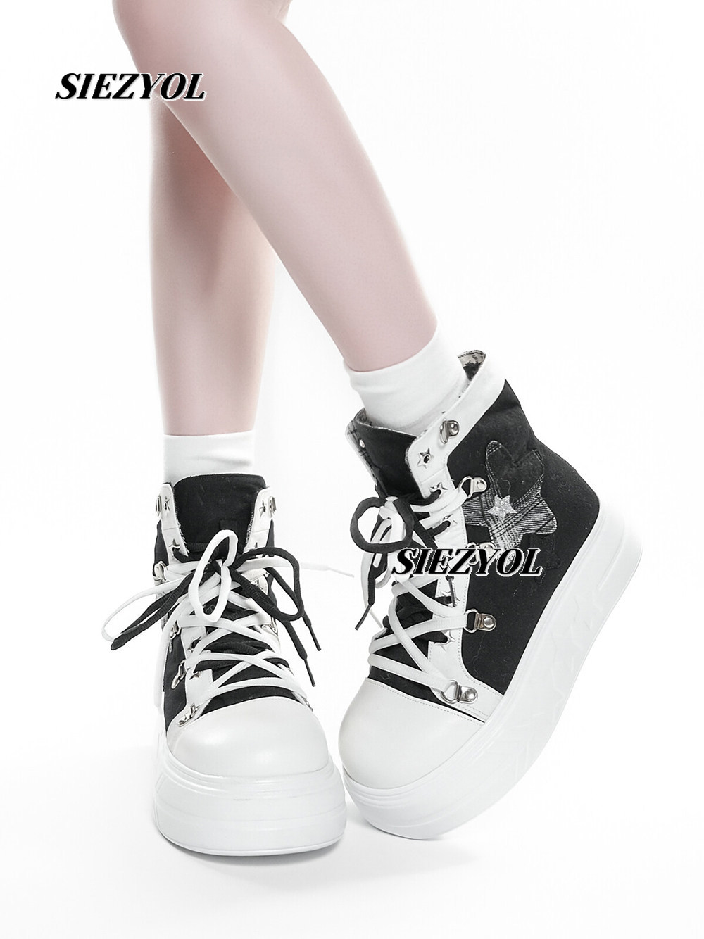 รองเท้าผ้าใบหุ้มข้อสูงแบบหนา ส - Canvas Sneaker High บทวิจารณ์และราคา