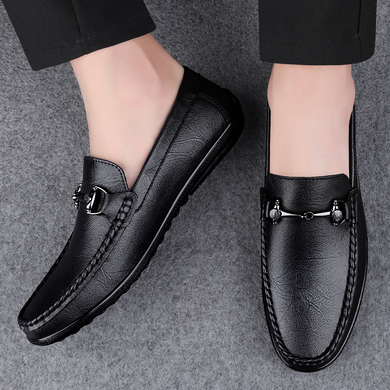 รองเท้าโลฟเฟอร์สีดำใหม่สำหรับผ - Boat Shoe Leather บทวิจารณ์และราคา