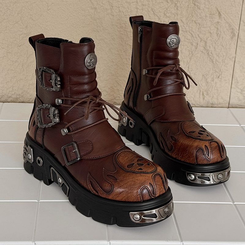 รองเท้าบูทมอเตอร์ไซค์ทรงเท่ห์  - Men'S Shoes Height Increase บทวิจารณ์และราคา