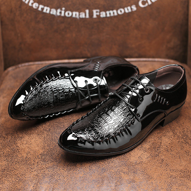 ผู้ชายรองเท้าหนัง LACE-Up งานแ - Oxford Brogue Leather บทวิจารณ์และราคา