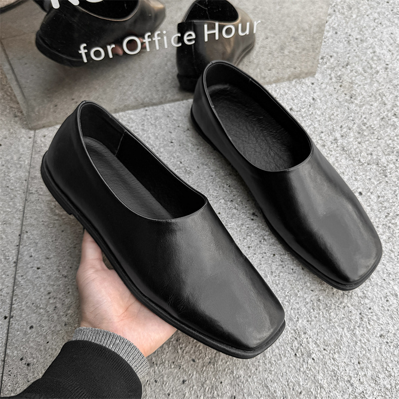 รองเท้าหนังผู้ชายแฟชั่นแบบสวม  - Boat Shoe Leather บทวิจารณ์และราคา