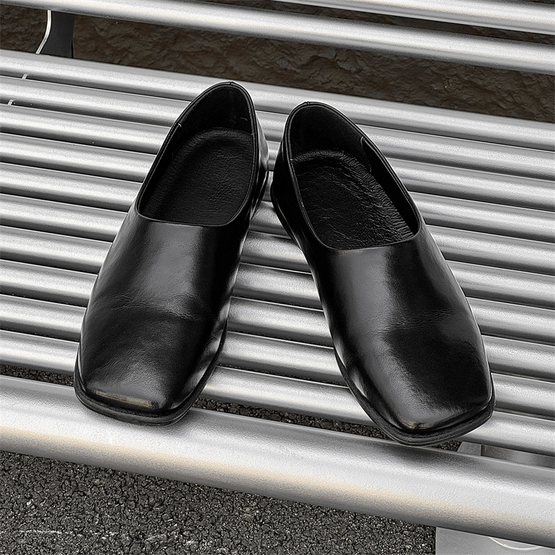 รองเท้าหนังผู้ชายแฟชั่นแบบสวม  - Boat Shoe Leather บทวิจารณ์และราคา