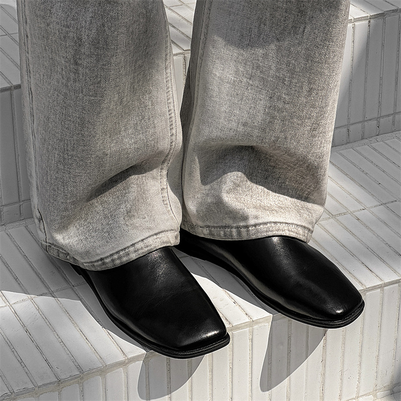 รองเท้าหนังผู้ชายแฟชั่นแบบสวม  - Boat Shoe Leather บทวิจารณ์และราคา